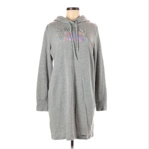 Calvin Klein Gray Fleece Hoodie Dress Size Medium